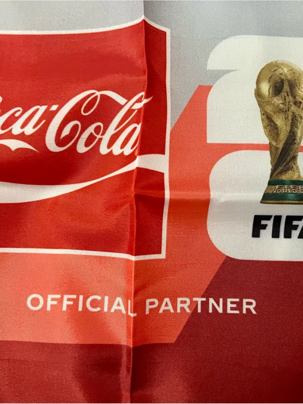 New FIFA World Cup Coca Cola Red and White Branded Graphic Cape